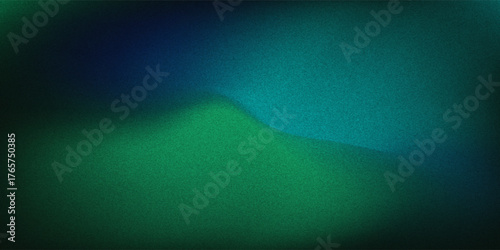 Dark green blue grainy gradient background, black backdrop, noise texture