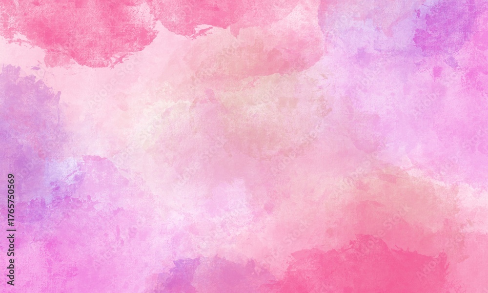 Obraz premium Intense Pink and Magenta Watercolor Background. Dynamic Abstract Wash Texture for Feminine Design