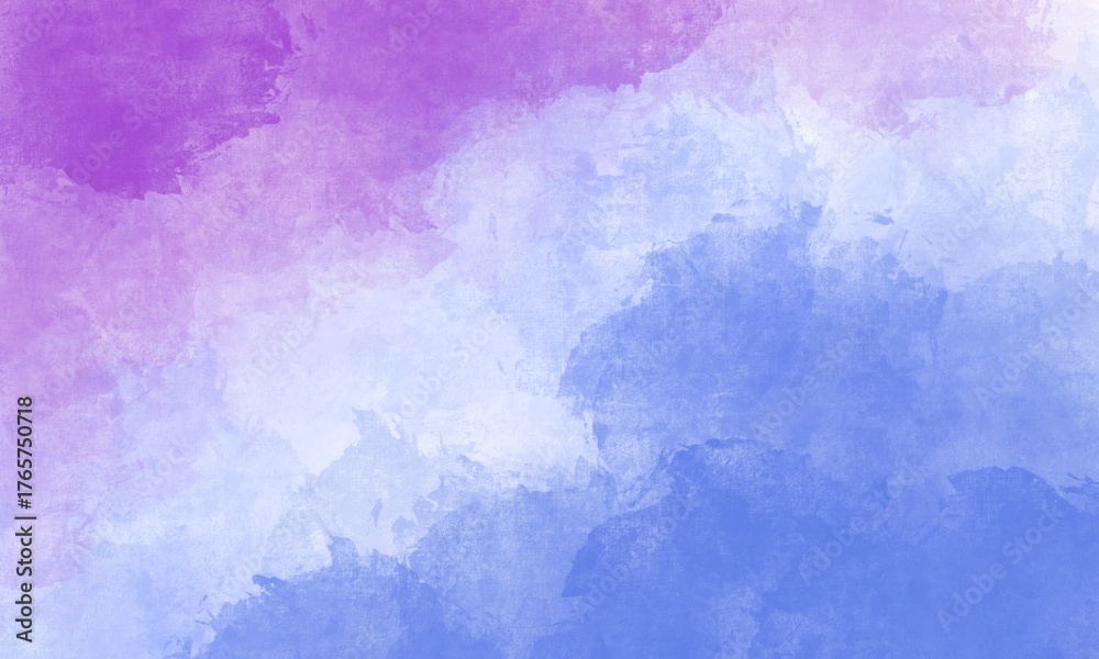 Fototapeta premium Vibrant Purple and Blue Watercolor Gradient Background. Abstract Artistic Sky Texture