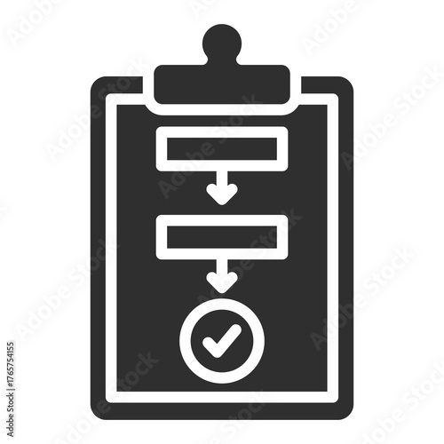 Procedure List Icon Single Vector Collection 