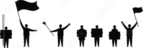 Pulley system with two masses, black vector illustration for physics education, classical mechanics, force analysis, and motion concept