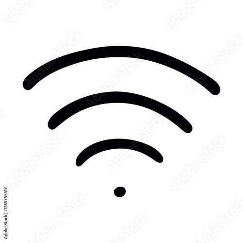 Hand drawn free wifi spot zone sign Public wi-fi area sign Wireless internet clipart in doodle style Single element for print, web, design, decor 3G, 4G, 5G, 6G, IoT