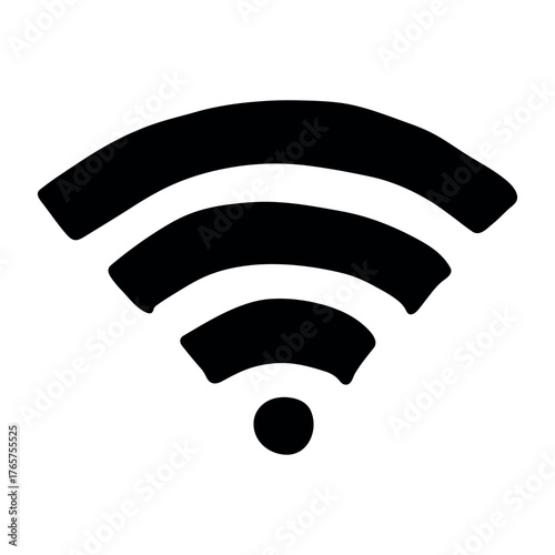 Hand drawn free wifi spot zone sign Public wi-fi area sign Wireless internet clipart in doodle style Single element for print, web, design, decor 3G, 4G, 5G, 6G, IoT