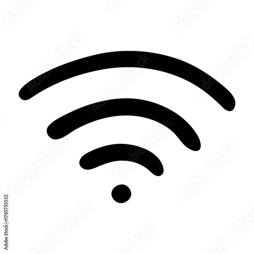 Hand drawn free wifi spot zone sign Public wi-fi area sign Wireless internet clipart in doodle style Single element for print, web, design, decor 3G, 4G, 5G, 6G, IoT
