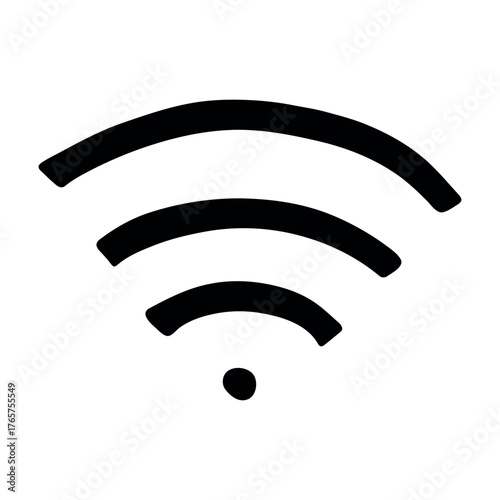 Hand drawn free wifi spot zone sign Public wi-fi area sign Wireless internet clipart in doodle style Single element for print, web, design, decor 3G, 4G, 5G, 6G, IoT