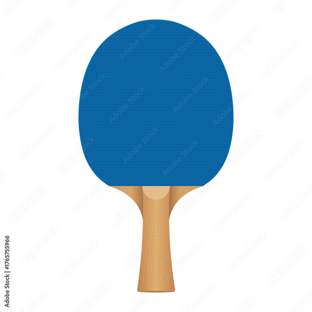 Naklejka premium Blue ping pong paddle or table tennis racket illustration for sport