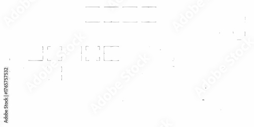 Abstract minimalist sketch of architectural elements and geometric shapes on a white background