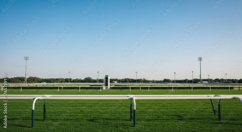 Fototapeta premium Empty race track on a clear day