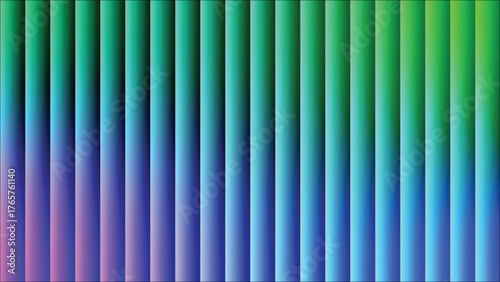 Vertical gradient bars blending purple green and blue color transitions