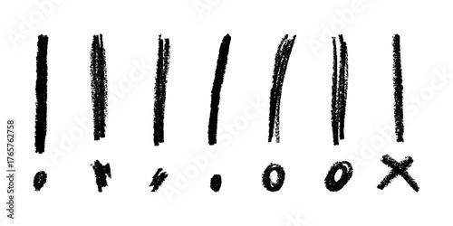 Set of hand drawn exclamation mark clipart Single element for design