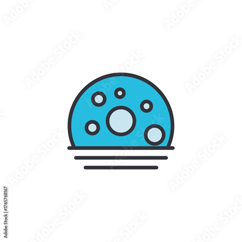 Cloud with light rain representing mild precipitation, wet weather conditions, forecast updates, and general climate graphics for weather apps or dashboards.