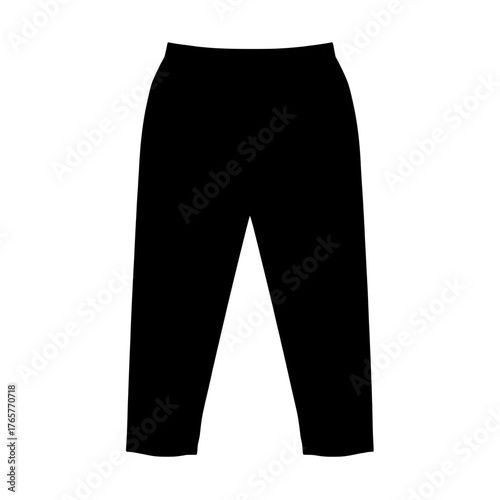 Technical drawing template for fashion Jogger Pants and Sweat Pants, illustrating a relaxed fit and straight leg style with pockets, in white, green, and other colors, suitable for women, men, and