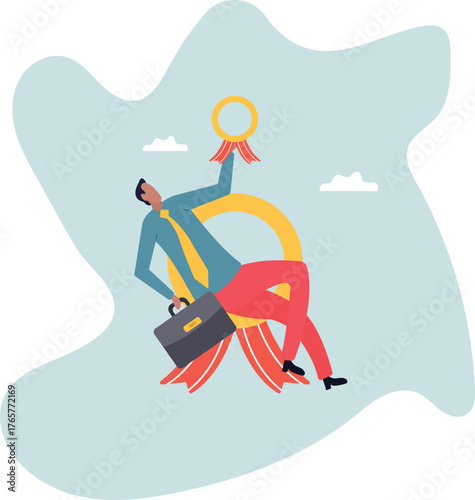 Self promotion, encouragement and motivate yourself for positive thinking and achieve success.about a man and his life.