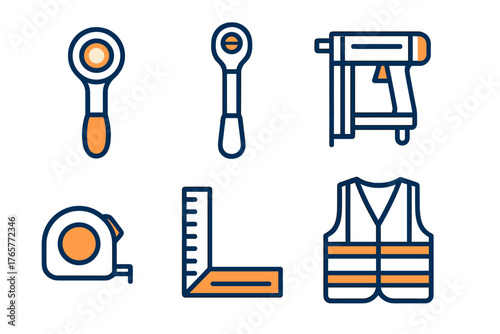 Essential equipment and protective clothing for building and repair work