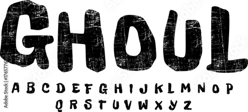 Ghoul Horror Font – Distressed Grunge Typeface for Halloween and Scary Designs