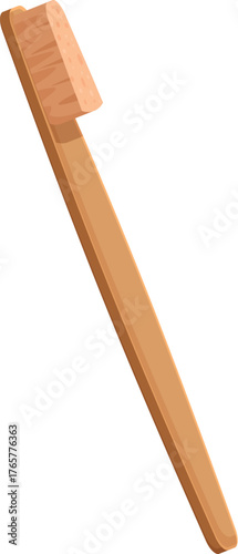 Bamboo toothbrush promoting sustainable oral hygiene practices and eco conscious lifestyle