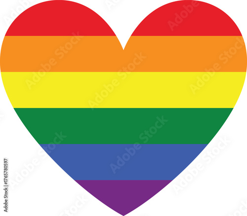 rainbow heart flag isolated lgbt