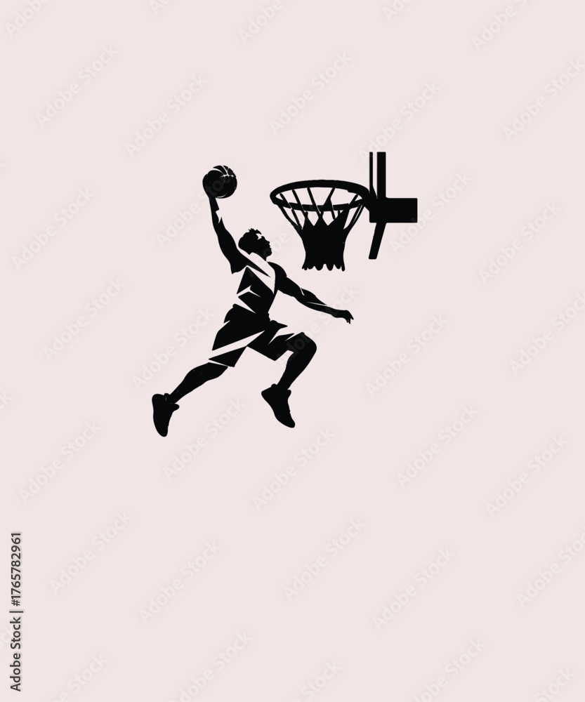 Obraz premium basketball player silhouette