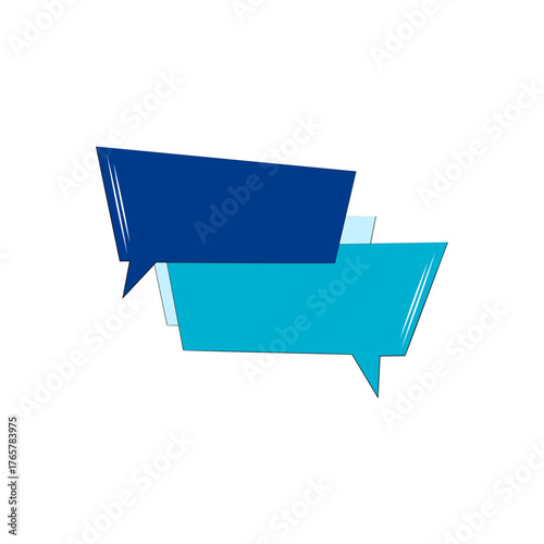 Dialogue Bubbles: Expressing ideas in clean lines, a simple conversation scene, with minimalist design.