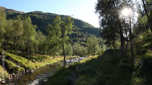 Hiking in Norway Park, late summer in August