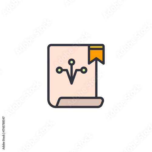 Vector illustration of blockchain network displayed on a laptop, symbolizing digital finance innovation, web3 technology, and decentralized applications.