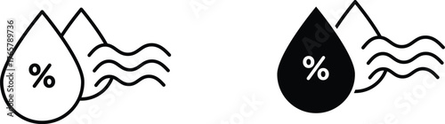 humidity  icon vector graphic illustration  with white background flat hand made icon fill icon .