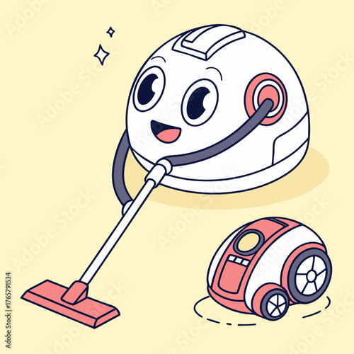 Cute vacuum cleaner robot