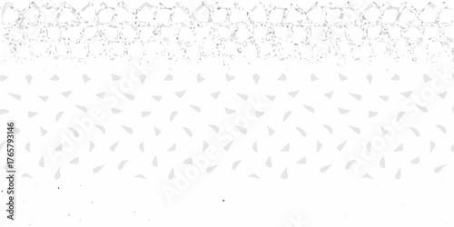 Abstract geometric pattern with irregular shapes and stone texture fading into white background