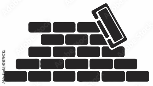 Building a strong foundation with bricks and mortar, symbolizing construction progress and development.