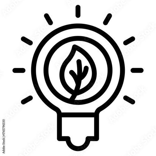 Eco conscious icon in vector illustration