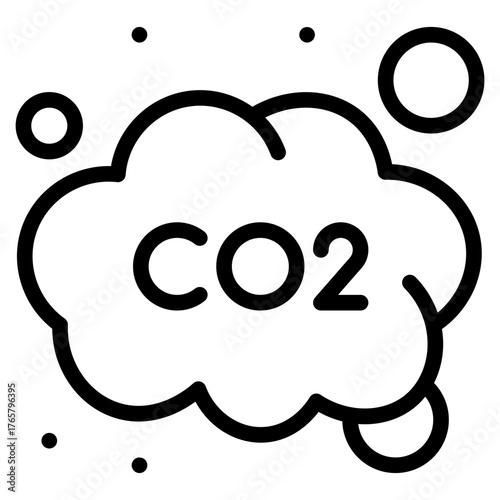 CO2 icon in vector illustration