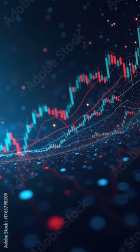 Analyze vibrant stock market trends with this captivating financial chart visualization