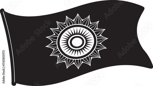 Flag of Argentina and United States vector illustration sun symbol logo design