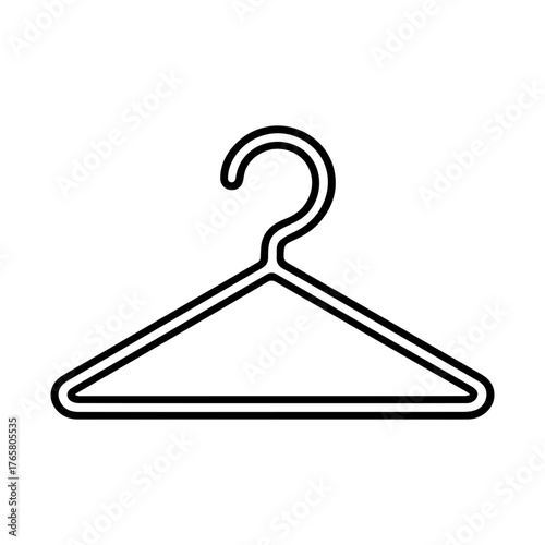 Offset double-line hanger icon on transparent background — representing a hanger design with two parallel bars at different heights (offset), often used for layering garments or hanging suits with pan