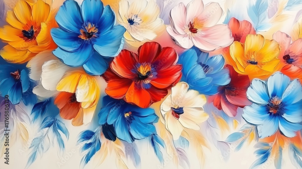 Obraz premium Vibrant Floral Painting