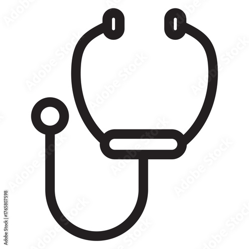 Stethoscope Medical Tool. doctor's diagnostic heart examination.  medical equipment stethoscope. signify diagnostic healthcare
