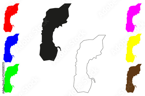 Taunggyi city (Republic of the Union of Myanmar, Burma) map vector illustration, scribble sketch Taunggyi map