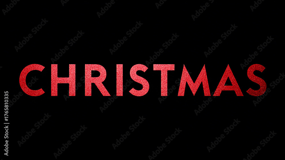 Fototapeta premium red Christmas text on black