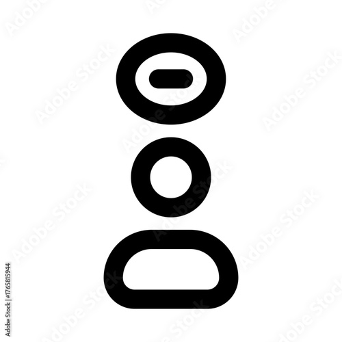 User Power flat minimal outline icon representing account control, access management, and modern digital authority design