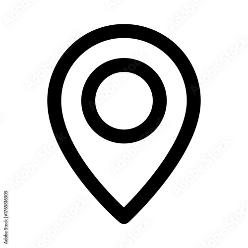 Location flat minimal outline icon representing map navigation, GPS, and modern position tracking design Free Download Location flat minimal outline icon representing map navigation, GPS, and modern position tracking design - GFXLoad