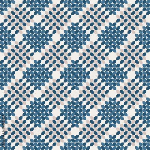Ornate Geometric Floral Petal Seamless Tileable Textile Background Pattern