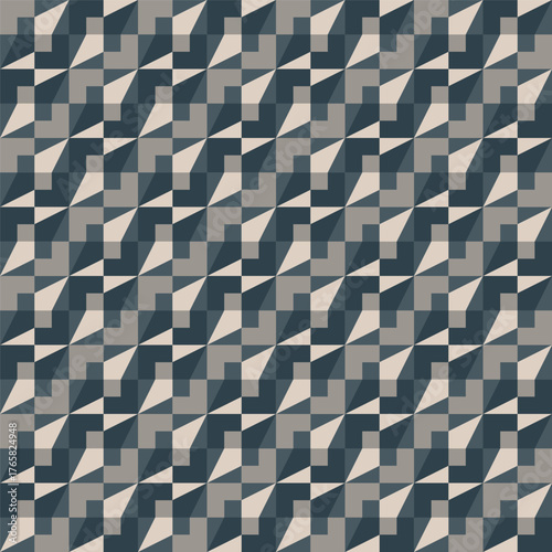 Geometric Shapes Repeatable Tileable Dark Tones Abstract Background Pattern