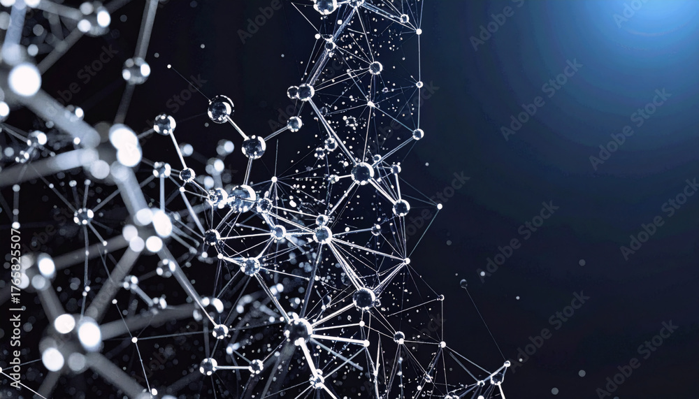 Fototapeta premium クリーンでプロフェッショナルな3Dデータノードグラフ