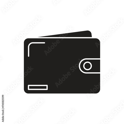 Solid Wallet Illustration Icon Vector for Finance and Business Design