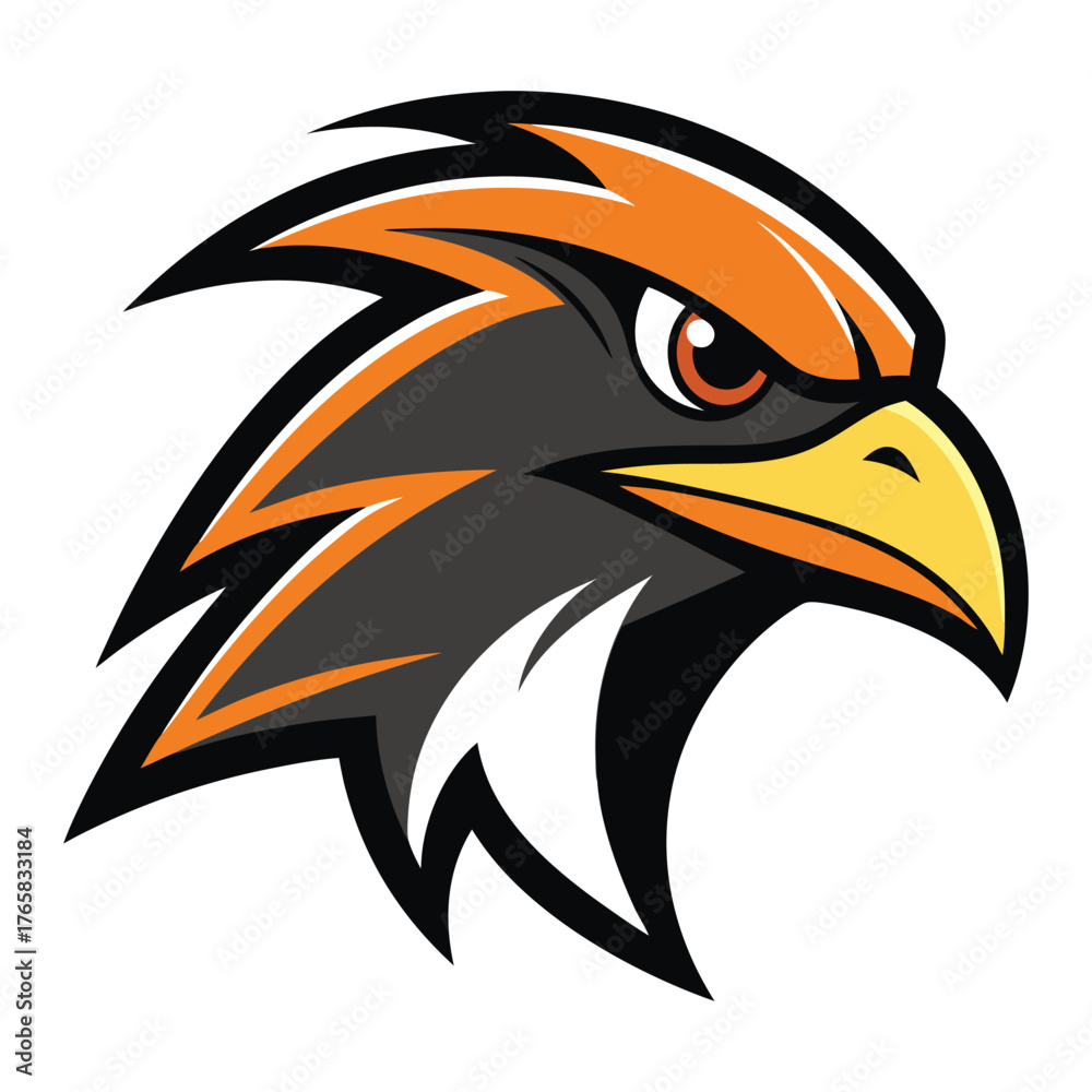 Obraz premium Modern Abstract Eagle or Falcon Head Symbol
