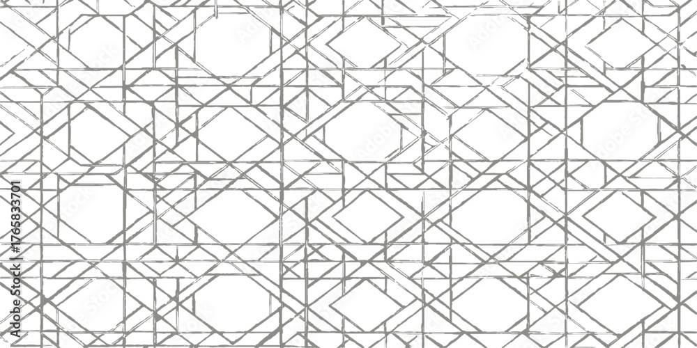 Fototapeta premium A seamless chain link fence pattern for a geometric $\mathbfmetal$ mesh texture illustration backdrop