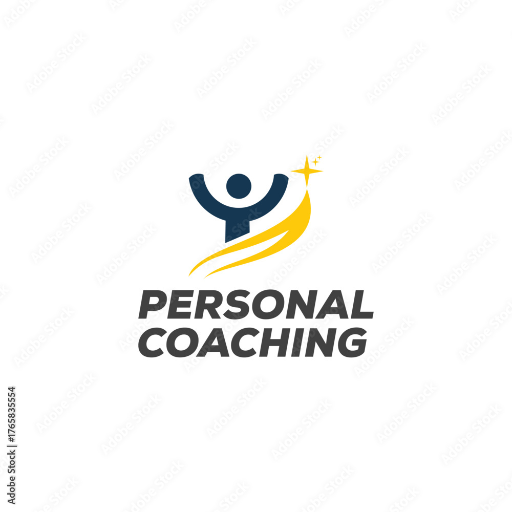 Fototapeta premium Personality Growth Life Coaching Logo Design, Development and Training Support Template.