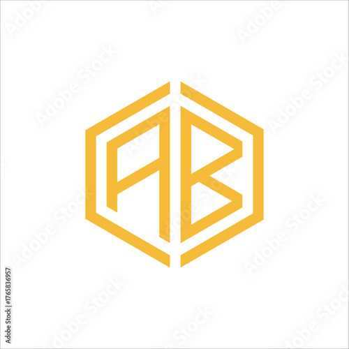 AB Monogram Emblem – Classic Gold & Black Luxury Brand Mark.