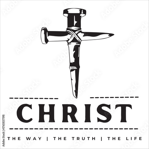 Christ Nail Cross The Way Truth Life Icon