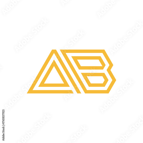 AB Monogram Logo – Elegant Gold Cord Design for Premium Branding.